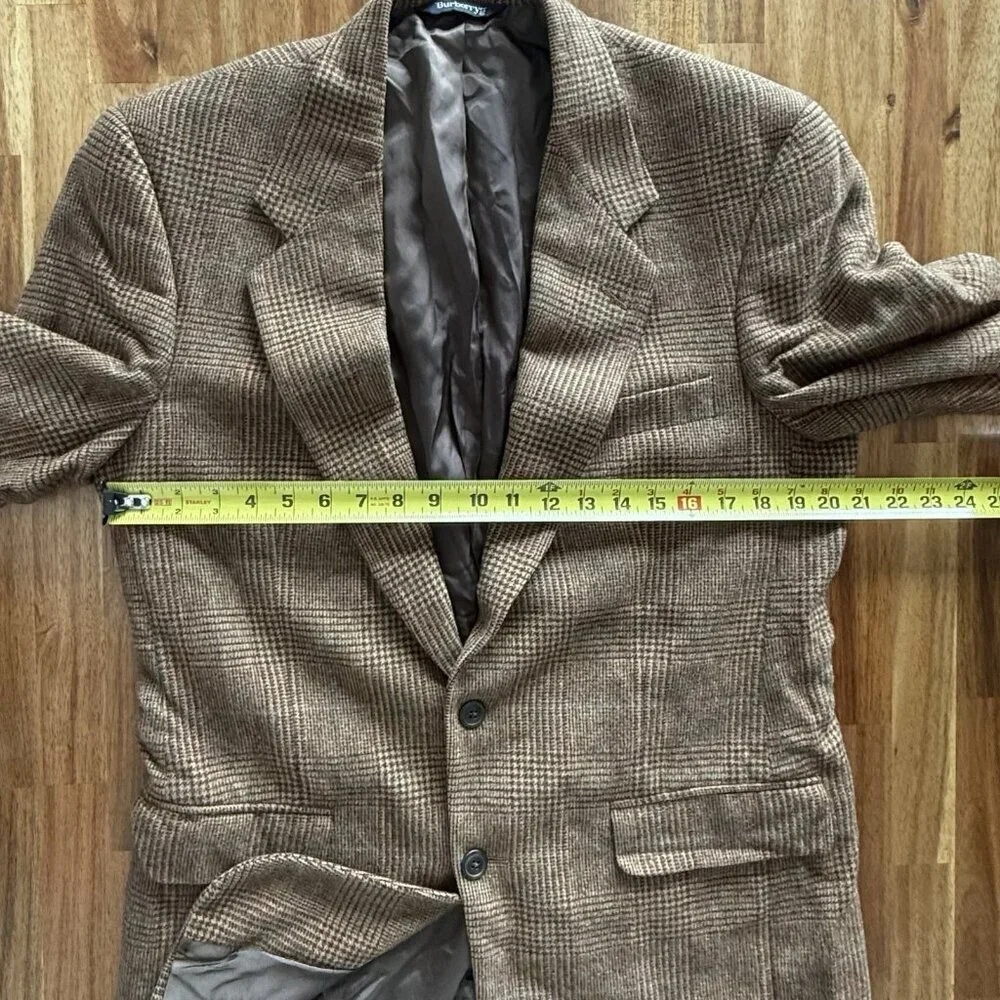 Burberrys Plaid Blazer‎ Camel Hair Dark Academia Old Money Equestrian